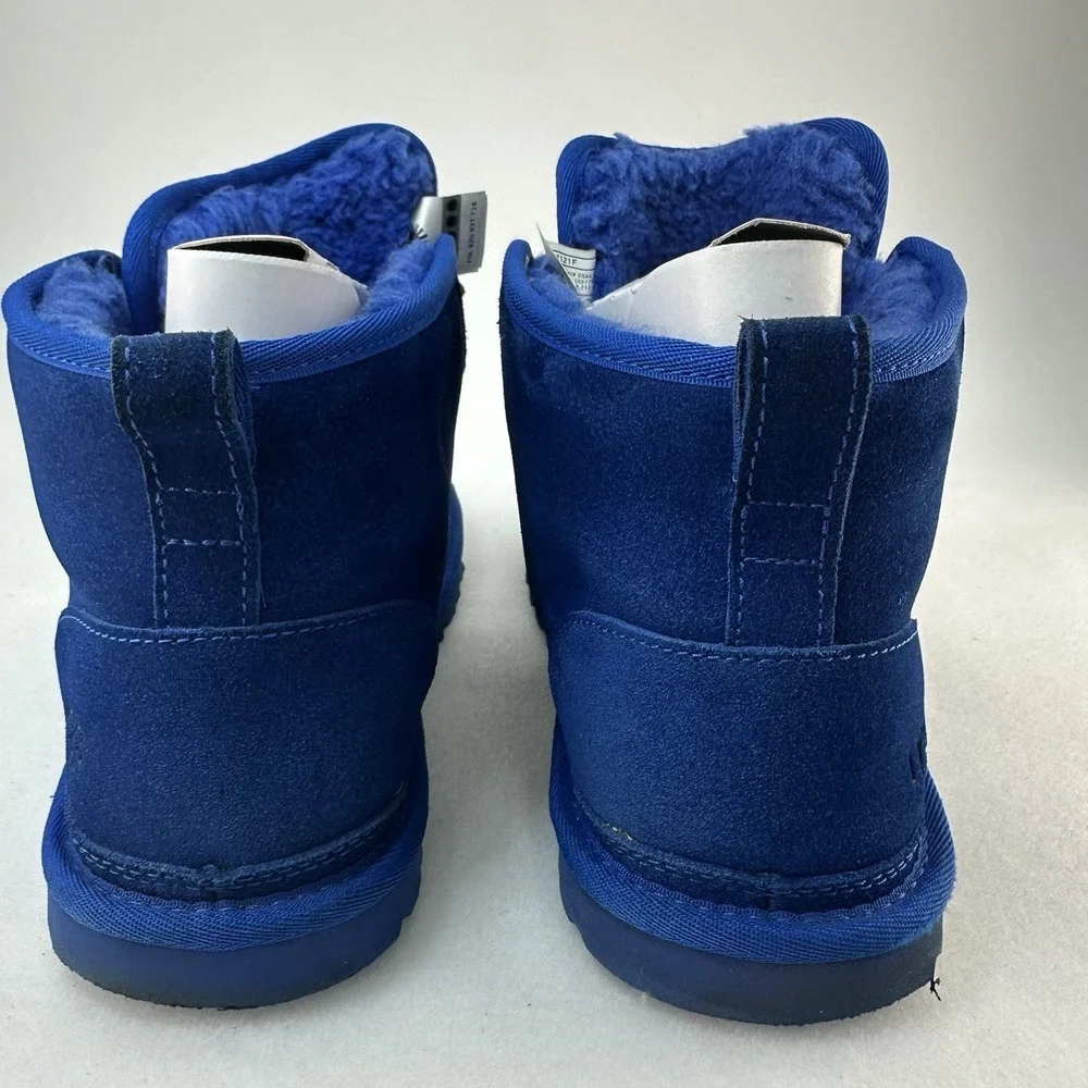 UGG Neumel Boot Cobalt Blue Suede Sheepskin Men's Size 9 With Box